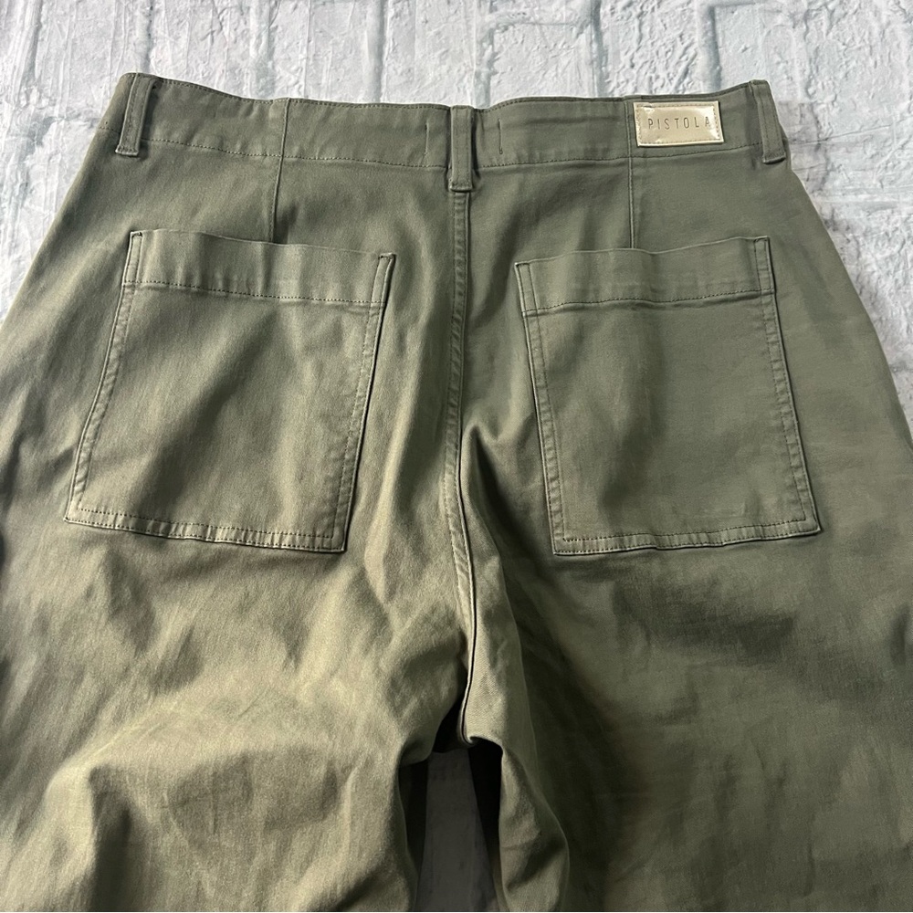 Pistola Nicole Wide Leg High Rise Pant Soft Olive - Picture 10 of 11